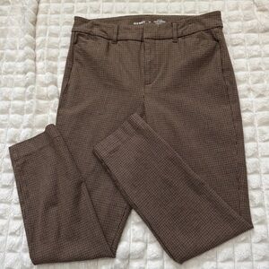 Old Navy 10 Pixie Skinny High Rise Ankle Crop Pants ~ Houndstooth Y2K Academia